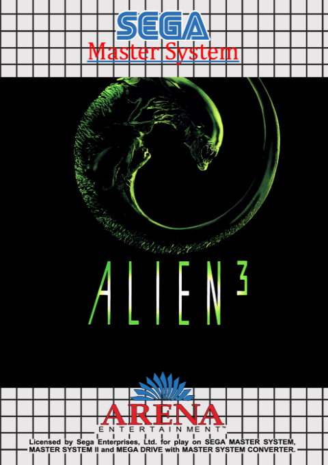 Alien 3 box art for Sega Master System